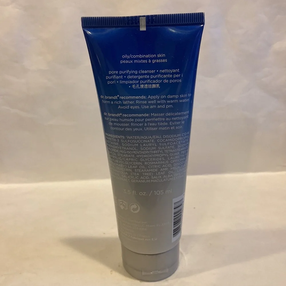 DR. BRANDT Pores No More Pore Purifying Cleanser 3.5oz $38 NIP Sealed